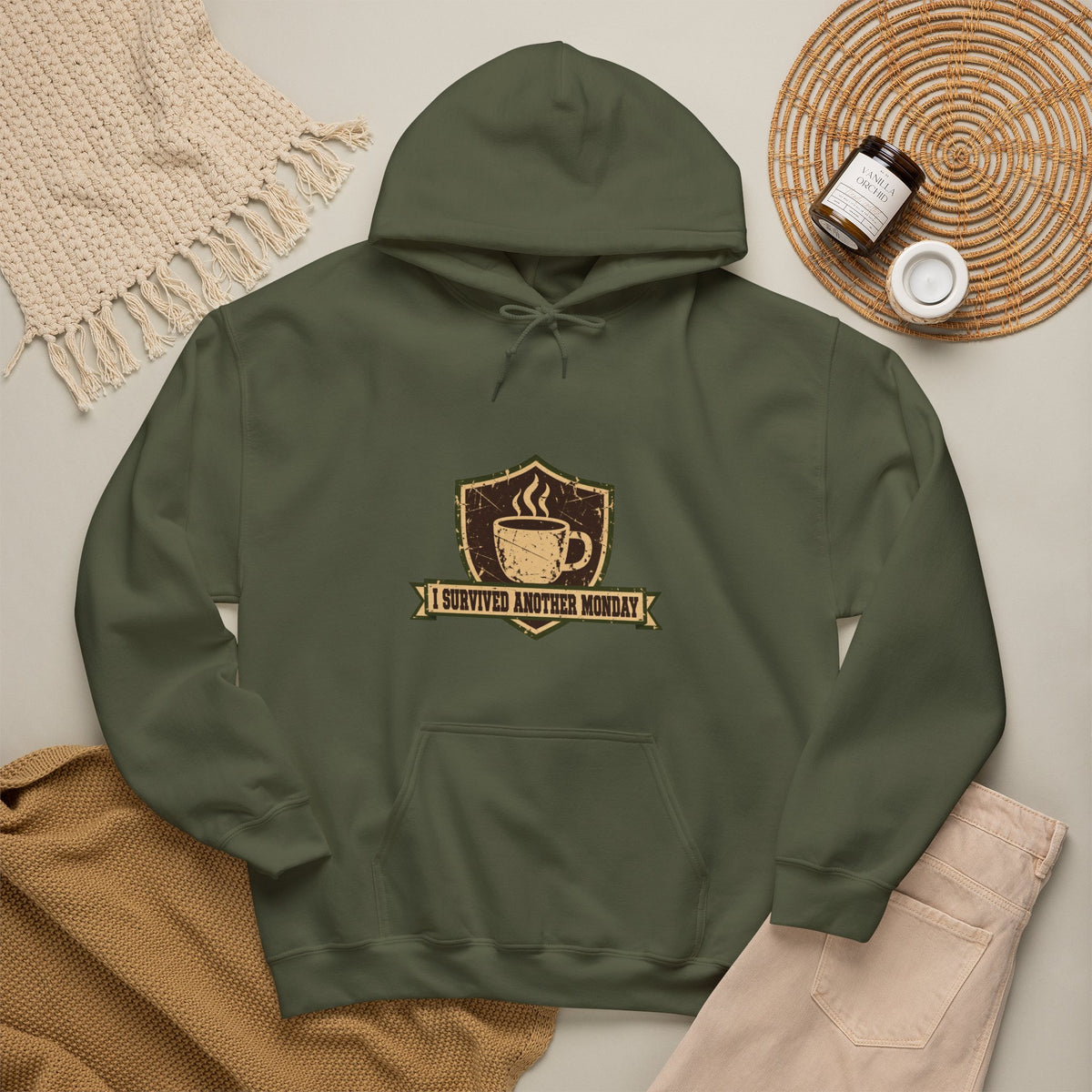 I Survived Another Monday Hoodie | Tour of Duty Office Humor Sweatshirt