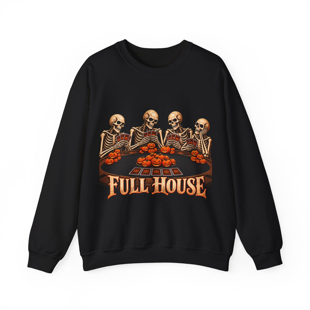 Halloween Skeleton Poker Full House | Crewneck Sweatshirt