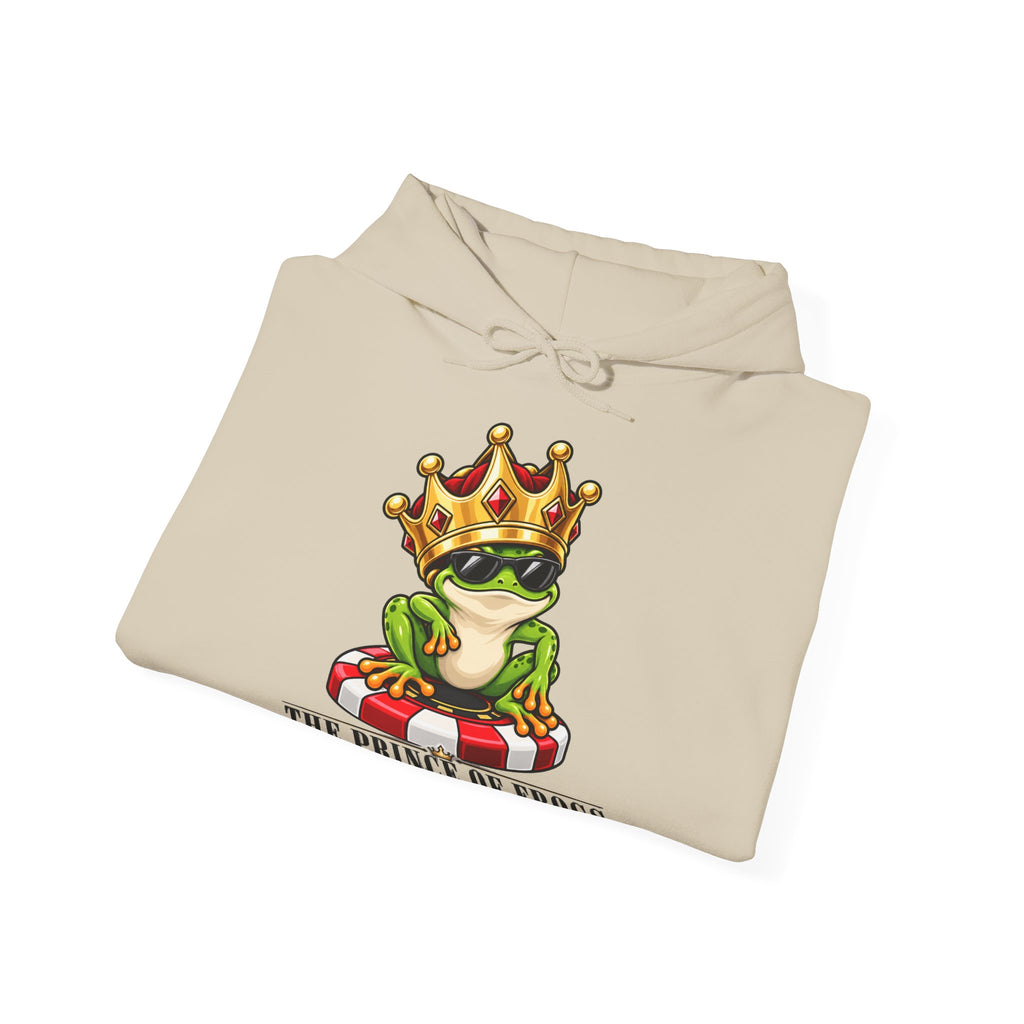 Prince of Frogs Poker Hoodie | Funny Frog Casino Sweatshirt