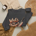 Halloween Whats For Dinner Crewneck Sweatshirt | Bloody Knife Pumpkin Horror Sweater | Spooky Halloween Gift