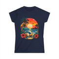 CHIRACHAYA - Distressed Retro Volleyball Sunset