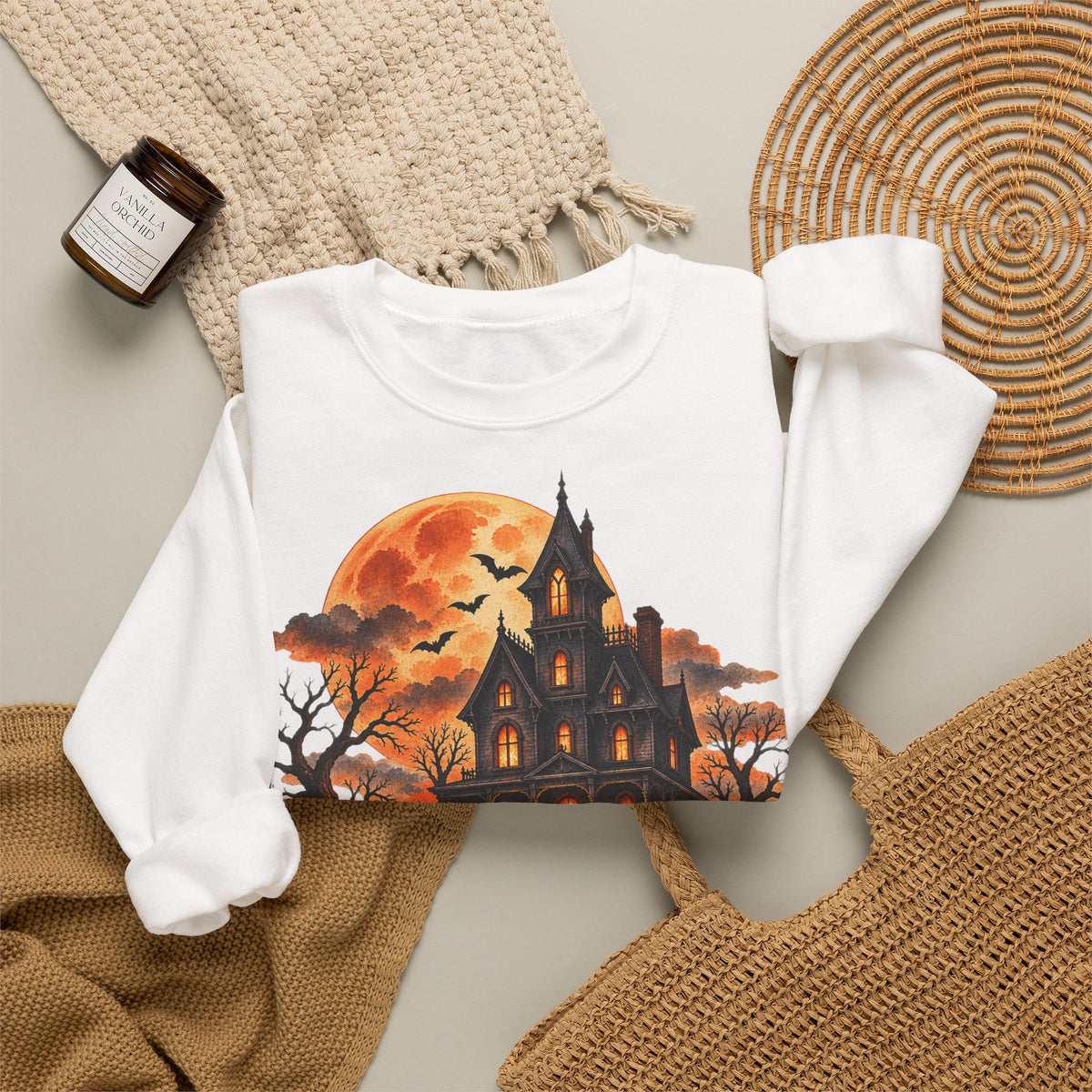 Home Sweet Haunted Home Crewneck | Gothic Victorian House Sweatshirt (Spooky Season Gift)