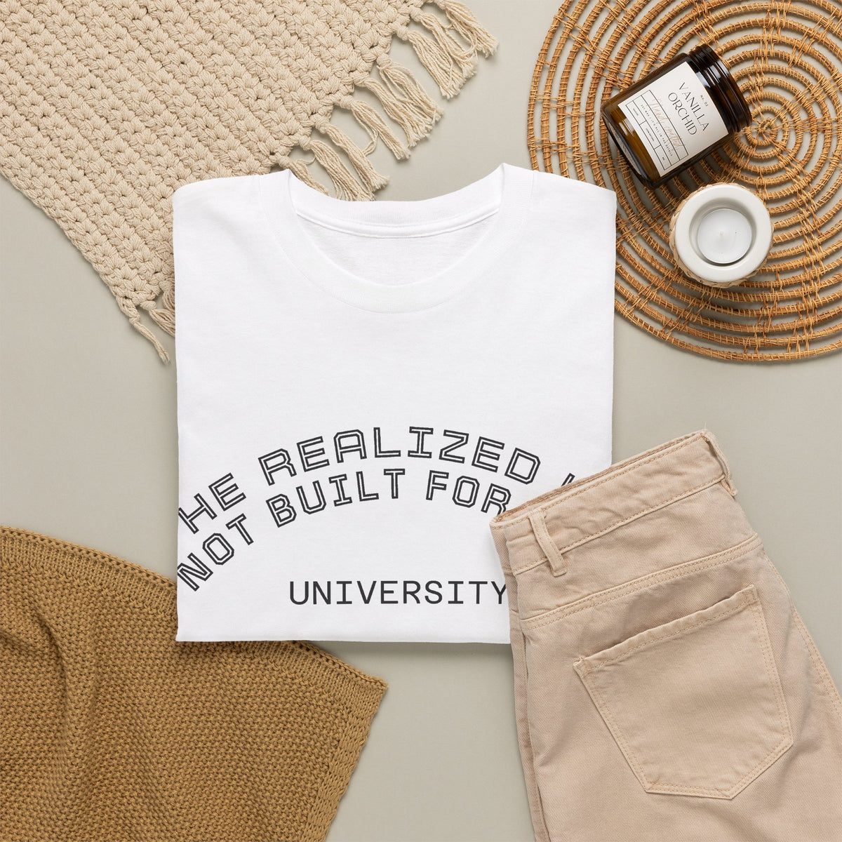 He Realized He Not Built For This - Inspirational Graphic Tee