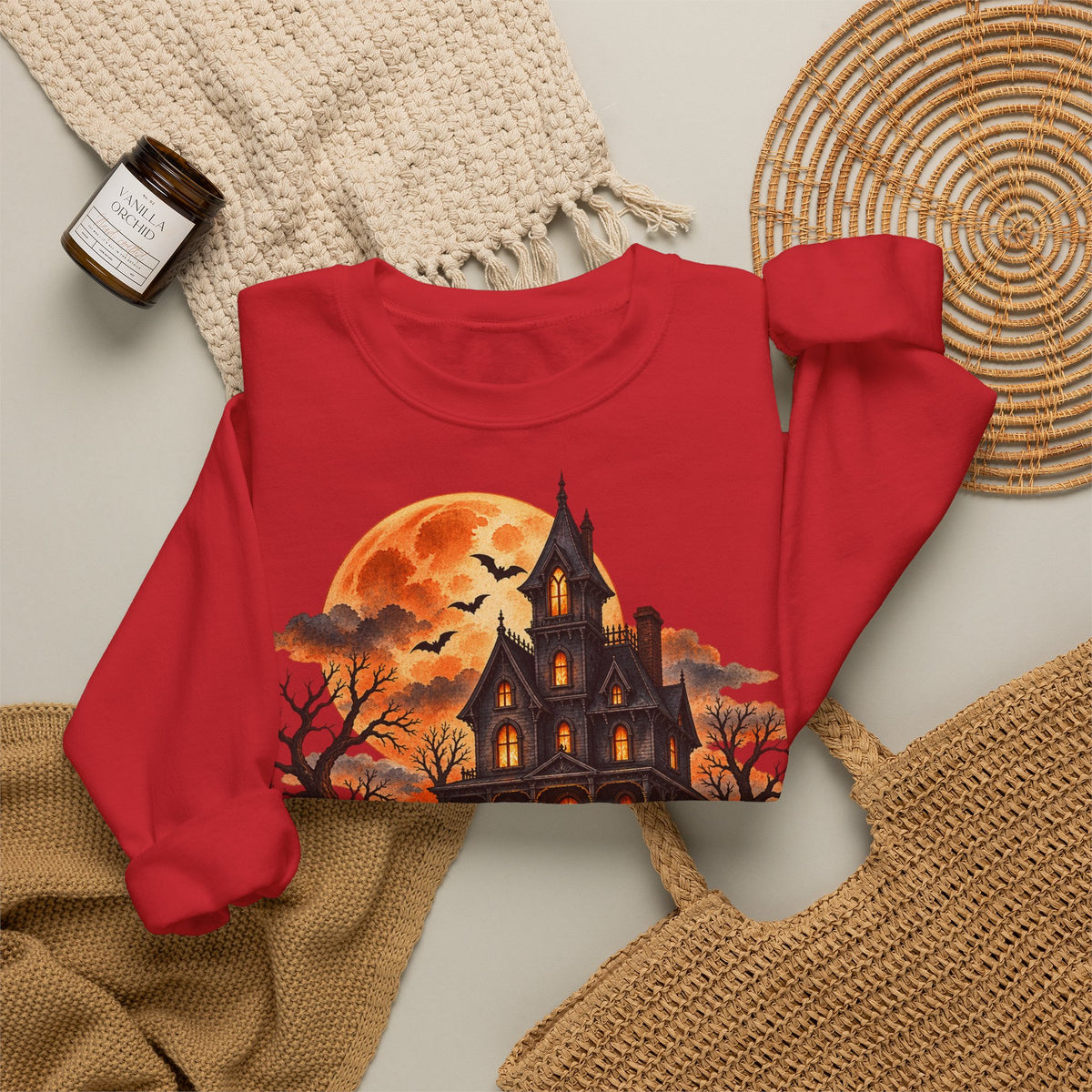 Home Sweet Haunted Home Crewneck | Gothic Victorian House Sweatshirt (Spooky Season Gift)
