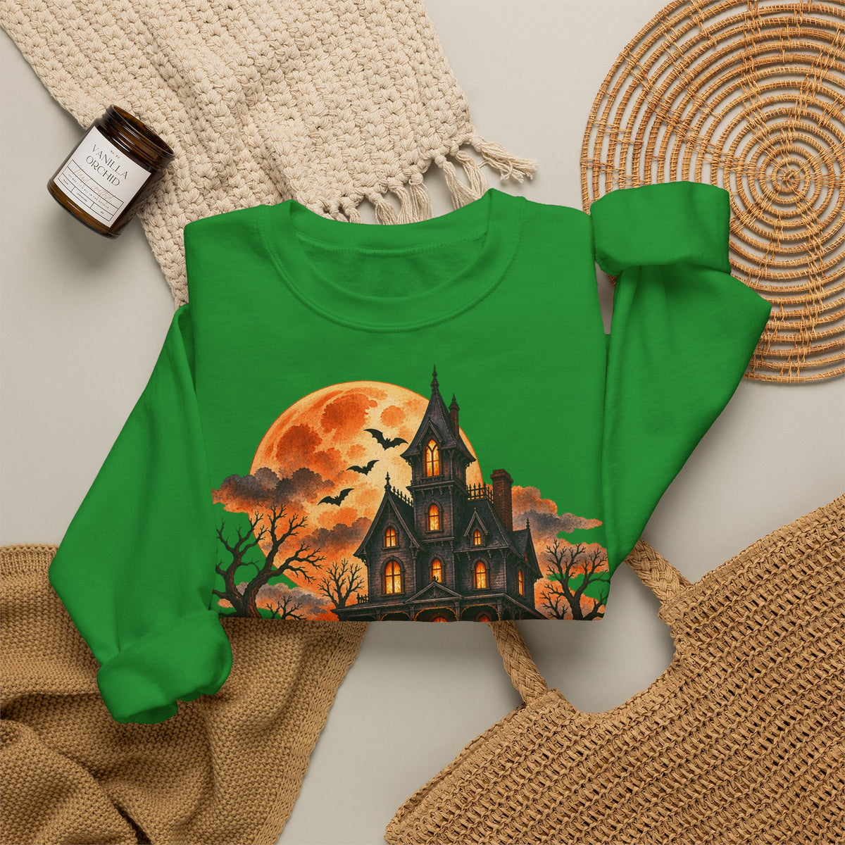 Home Sweet Haunted Home Crewneck | Gothic Victorian House Sweatshirt (Spooky Season Gift)