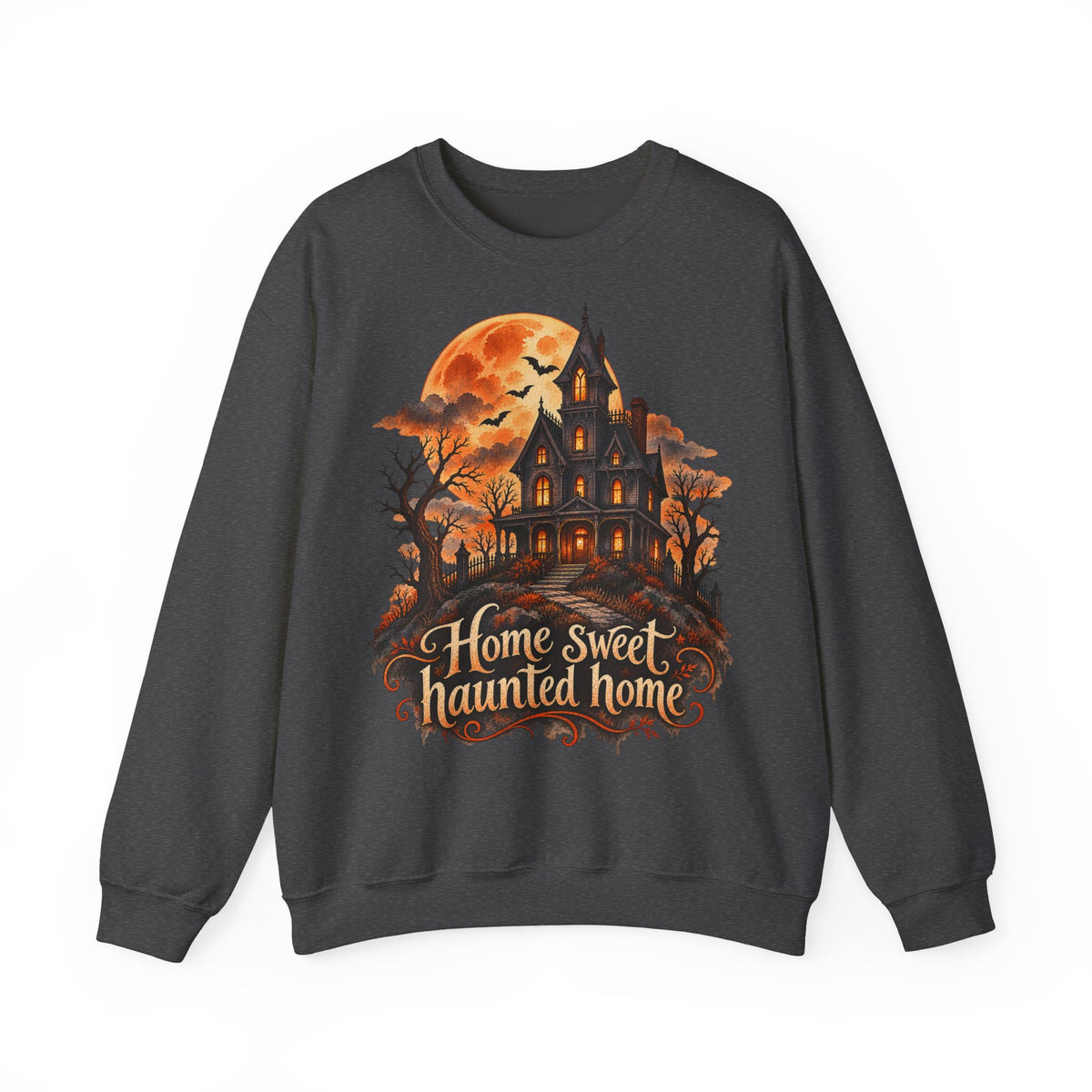 Home Sweet Haunted Home Crewneck | Gothic Victorian House Sweatshirt (Spooky Season Gift)