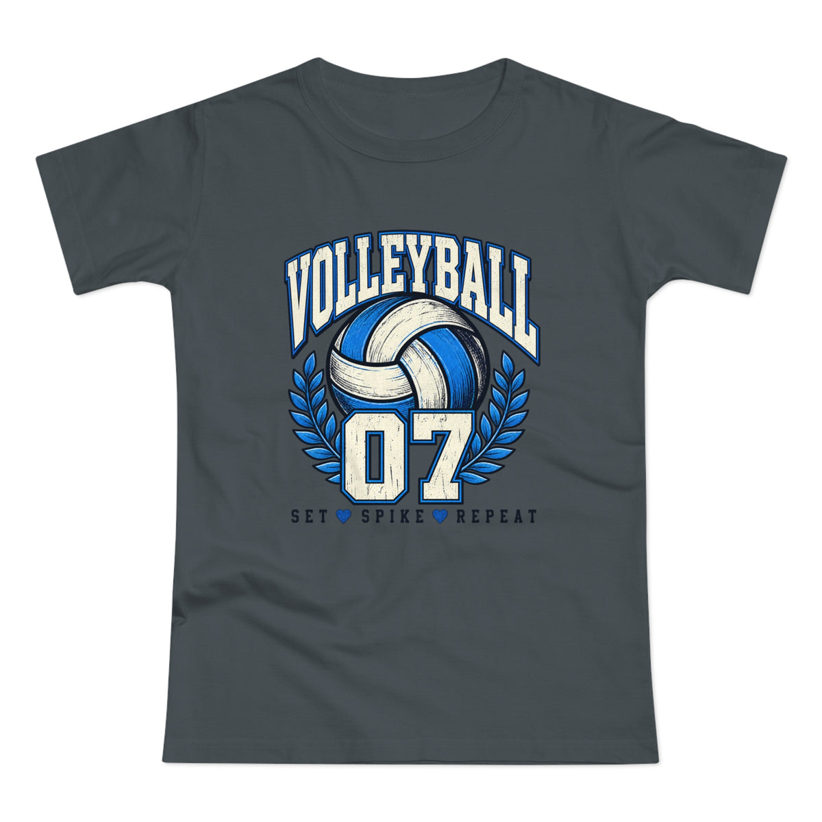 Volleyball 07 Women's T‑Shirt — Set • Spike • Repeat Athletic Tee