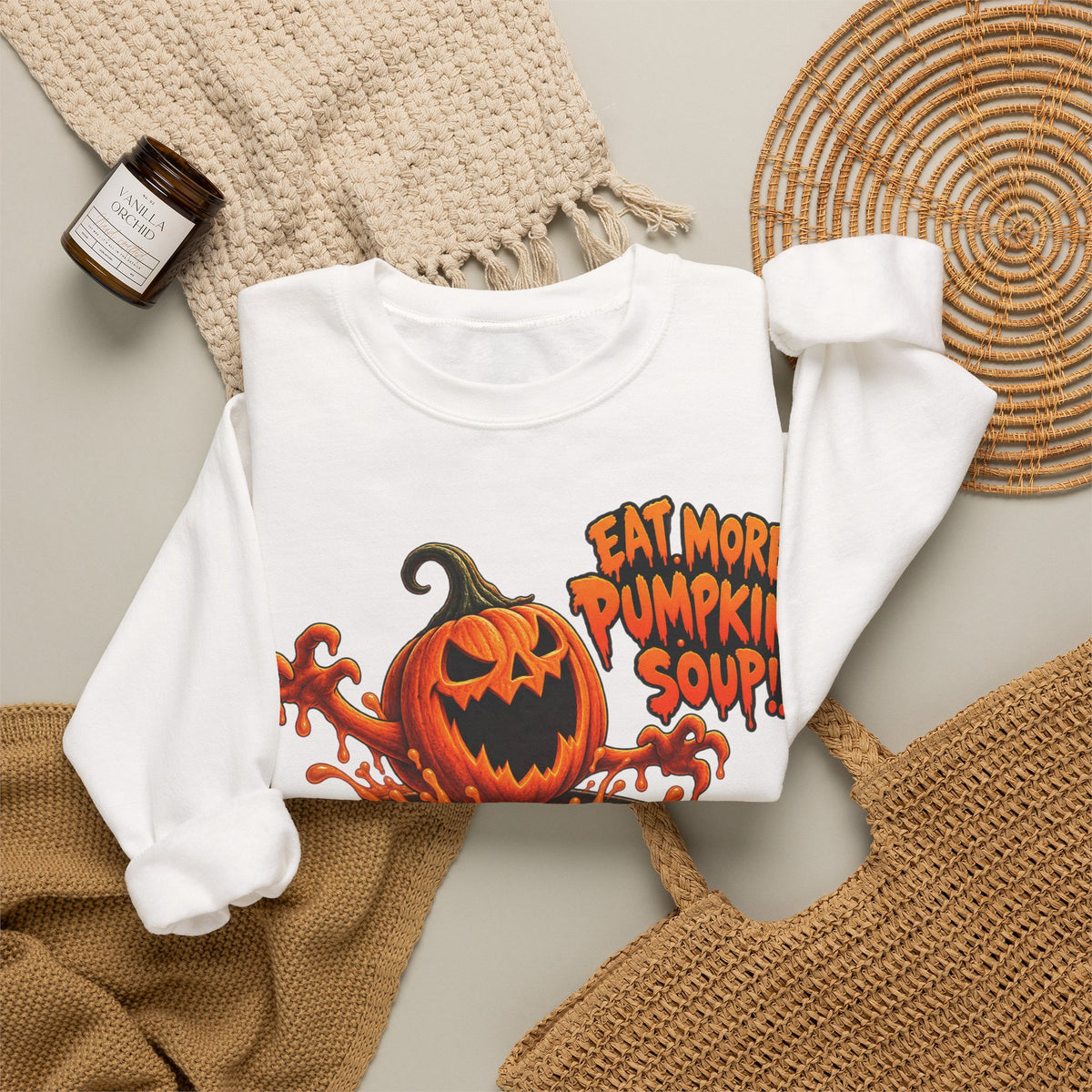 Halloween Pumpkin Soup Crewneck Sweatshirt | Spooky Season Gift