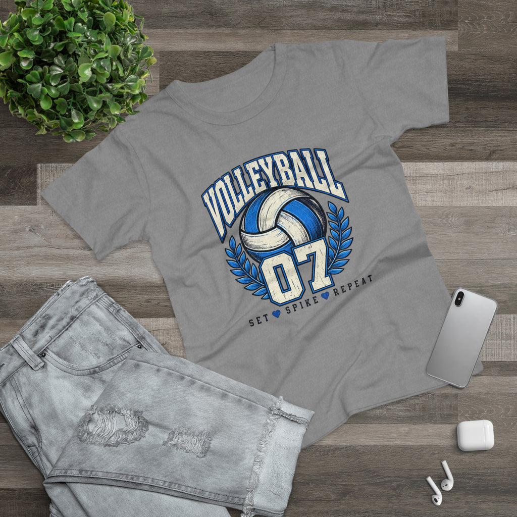 Volleyball 07 Women's T‑Shirt — Set • Spike • Repeat Athletic Tee