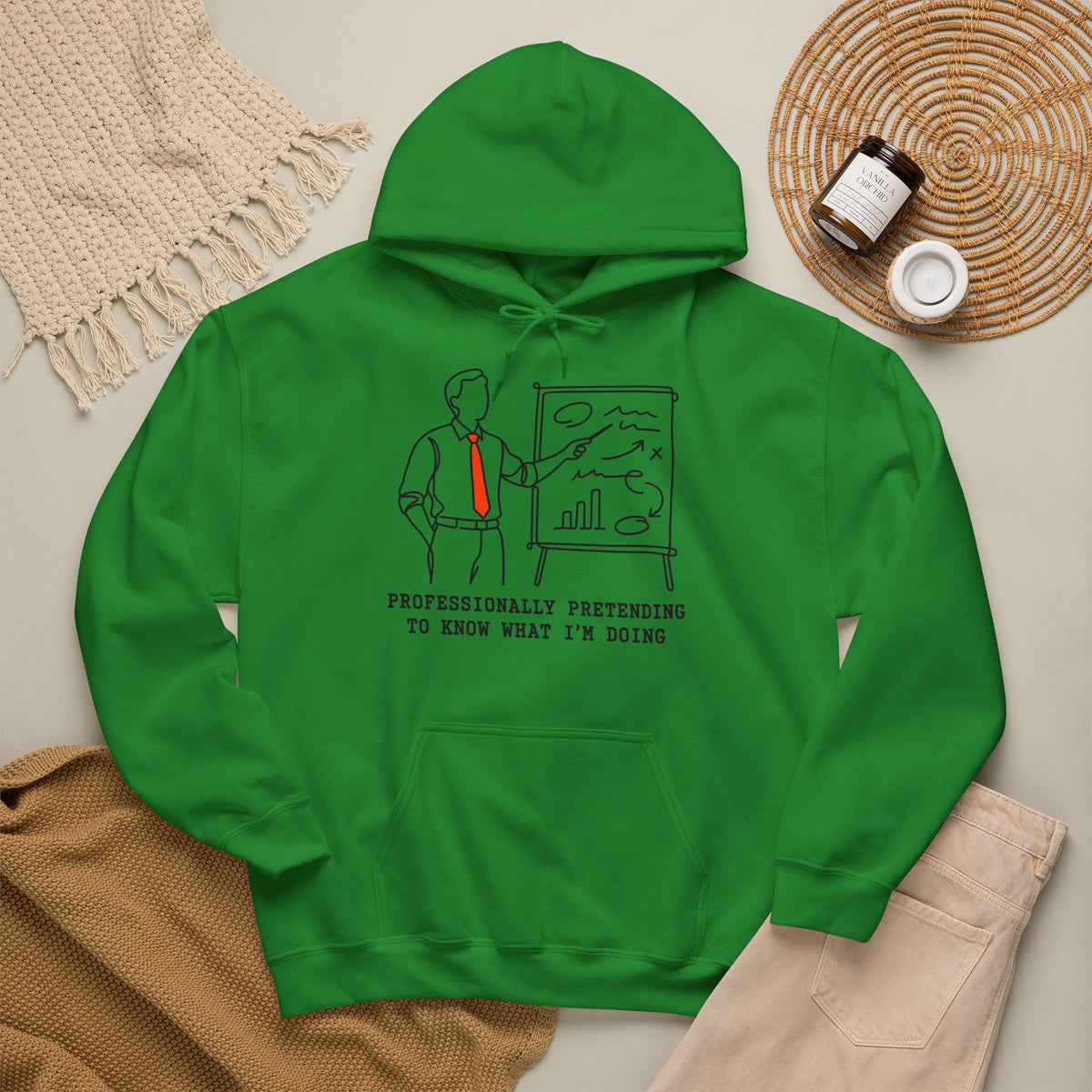 Professionally Pretending To Know What I am Doing Hoodie | Funny Office Work Humor