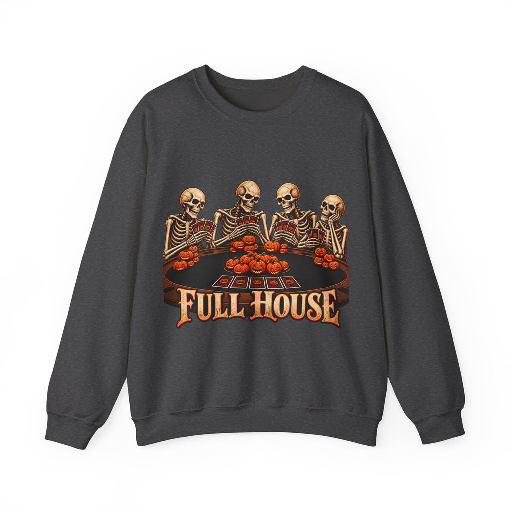 Halloween Skeleton Poker Full House | Crewneck Sweatshirt