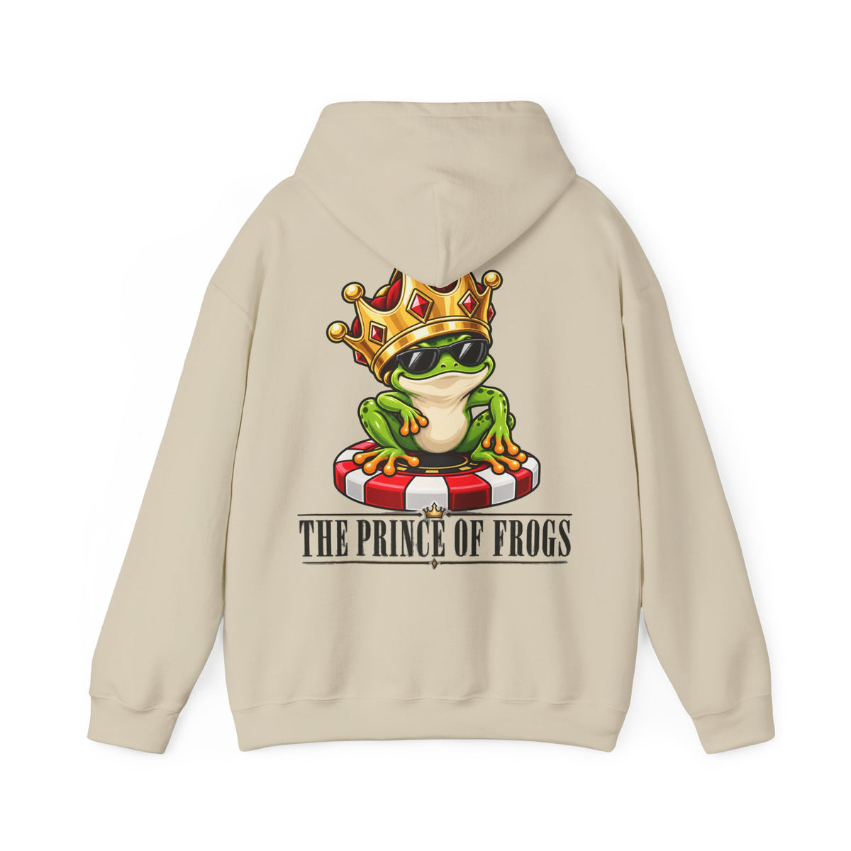 Prince of Frogs Poker Hoodie | Funny Frog Casino Sweatshirt