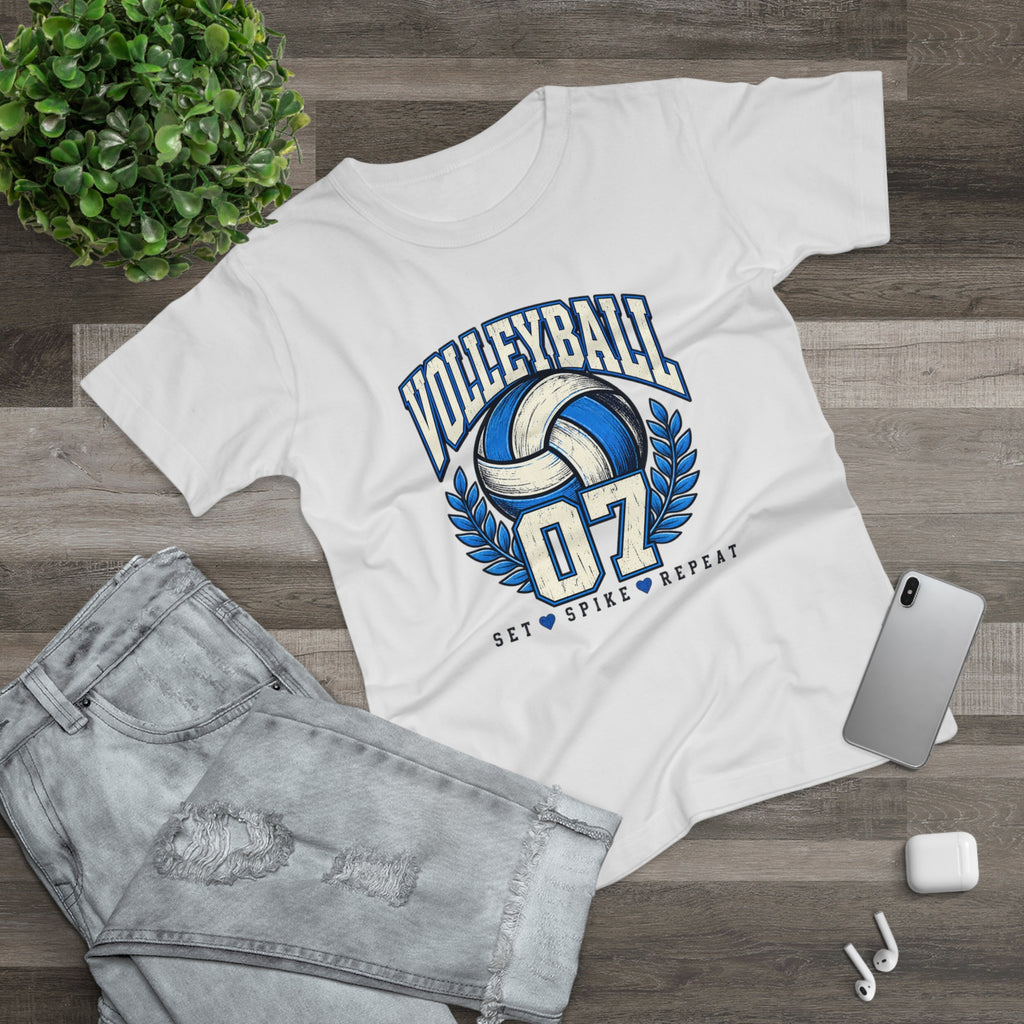 Volleyball 07 Women's T‑Shirt — Set • Spike • Repeat Athletic Tee