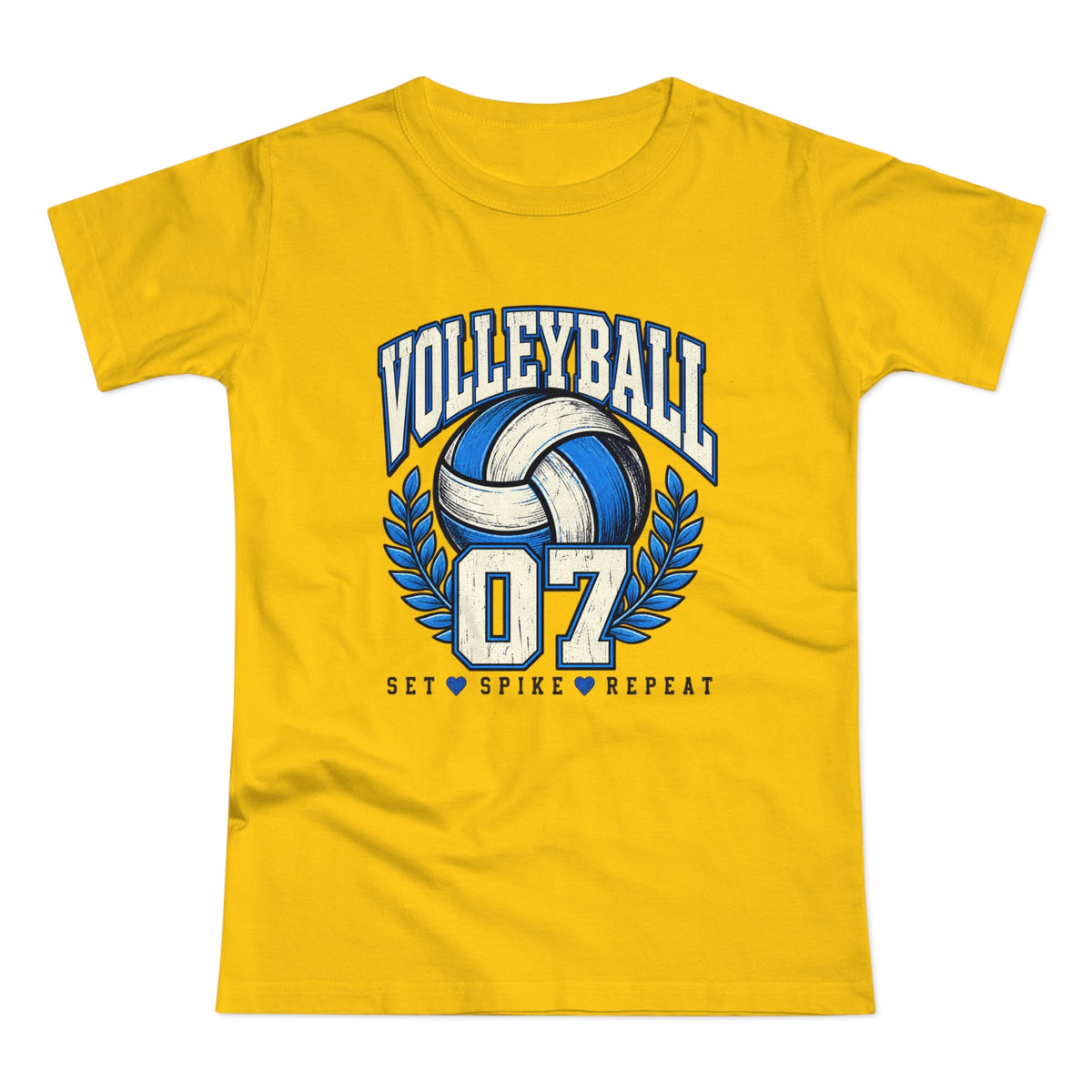 Volleyball 07 Women's T‑Shirt — Set • Spike • Repeat Athletic Tee