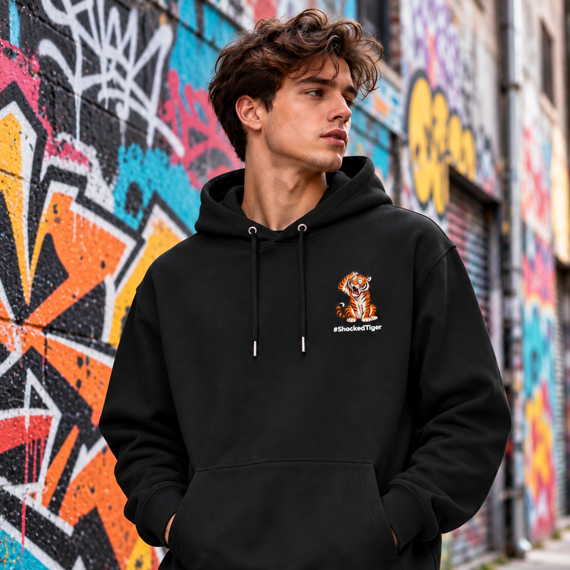 #ShockedTiger — "He Realized He Not Built For This" — Premium Heavyweight Hoodie