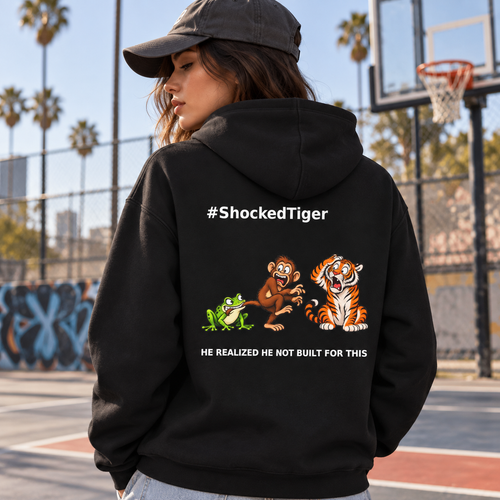 #ShockedTiger — "He Realized He Not Built For This" — Premium Heavyweight Hoodie