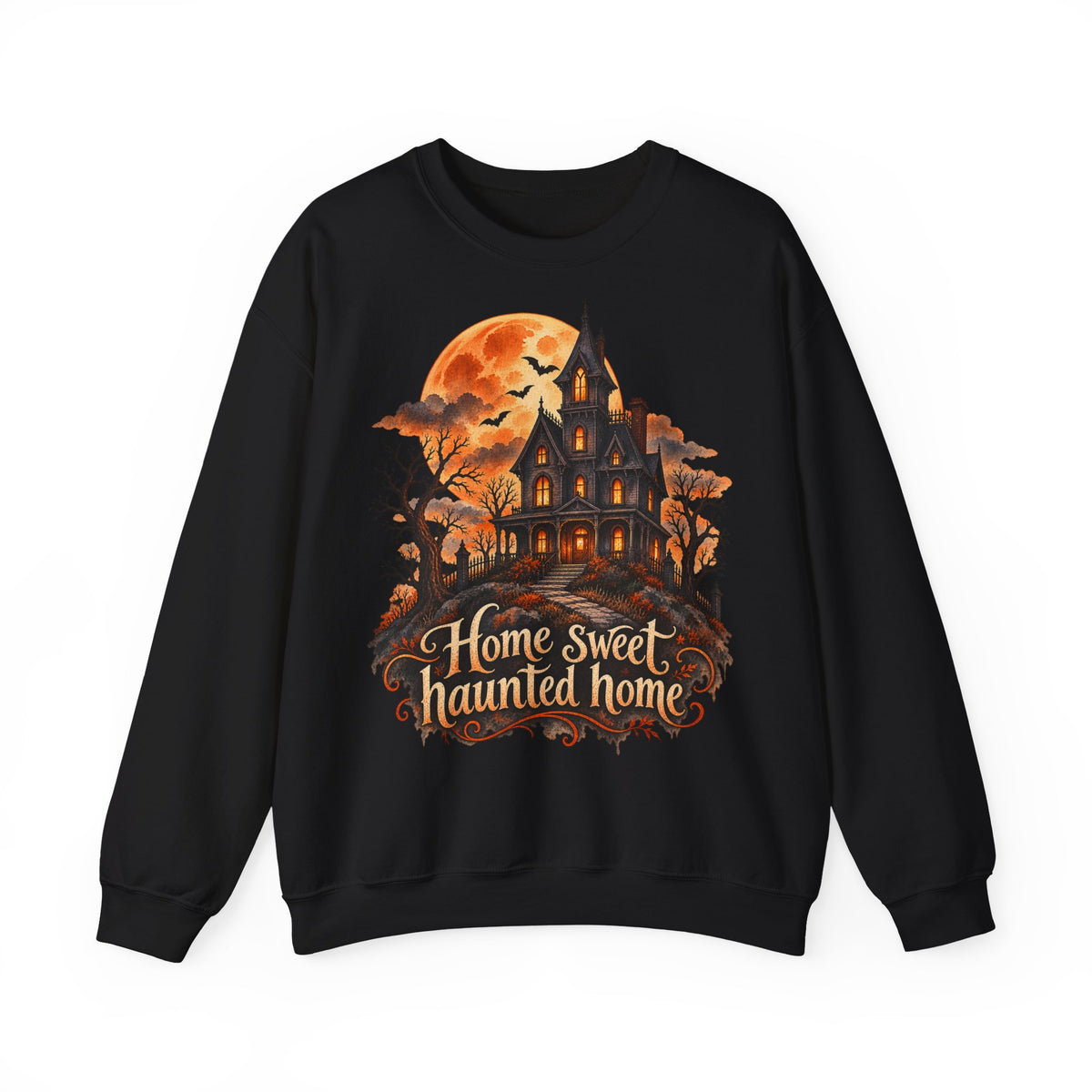 Home Sweet Haunted Home Crewneck | Gothic Victorian House Sweatshirt (Spooky Season Gift)