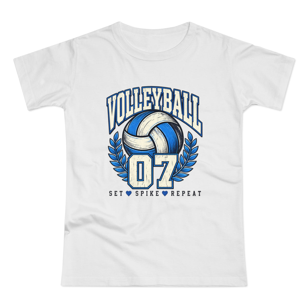 Volleyball 07 Women's T‑Shirt — Set • Spike • Repeat Athletic Tee