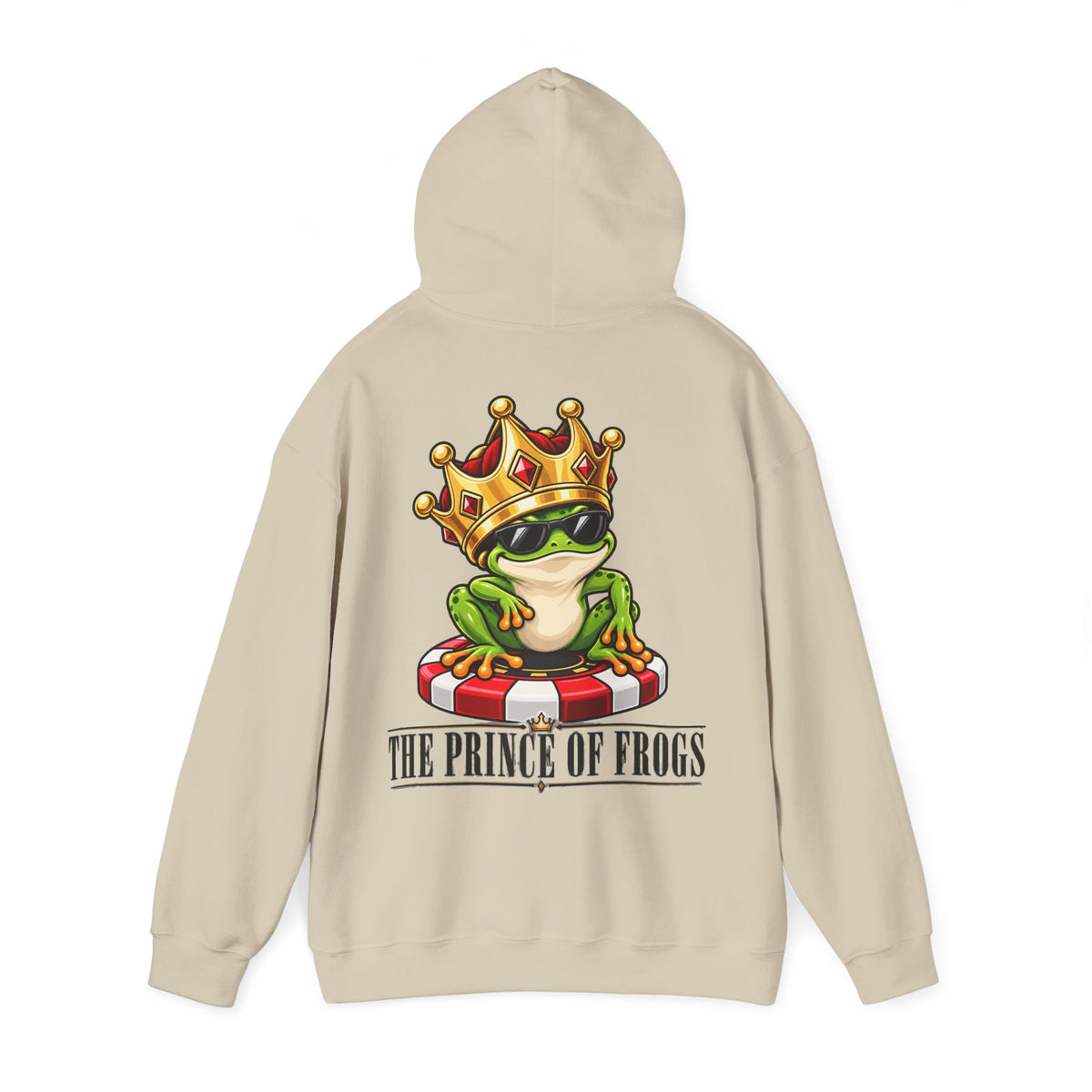 Prince of Frogs Poker Hoodie | Funny Frog Casino Sweatshirt