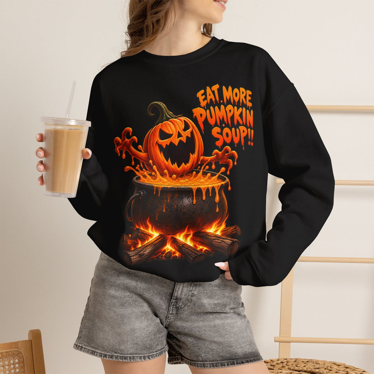 Halloween Pumpkin Soup Crewneck Sweatshirt | Spooky Season Gift