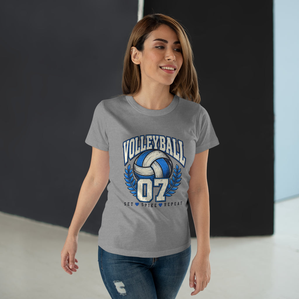 Volleyball 07 Women's T‑Shirt — Set • Spike • Repeat Athletic Tee