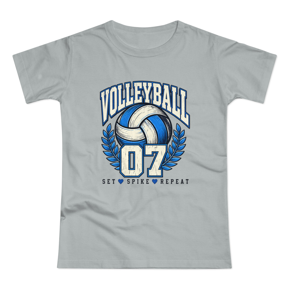 Volleyball 07 Women's T‑Shirt — Set • Spike • Repeat Athletic Tee