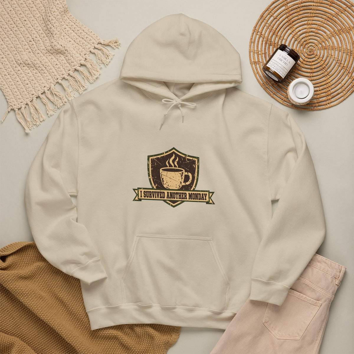 I Survived Another Monday Hoodie | Tour of Duty Office Humor Sweatshirt