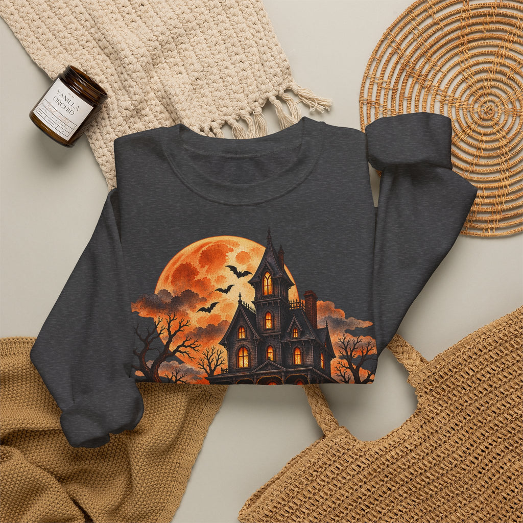 Home Sweet Haunted Home Crewneck | Gothic Victorian House Sweatshirt (Spooky Season Gift)