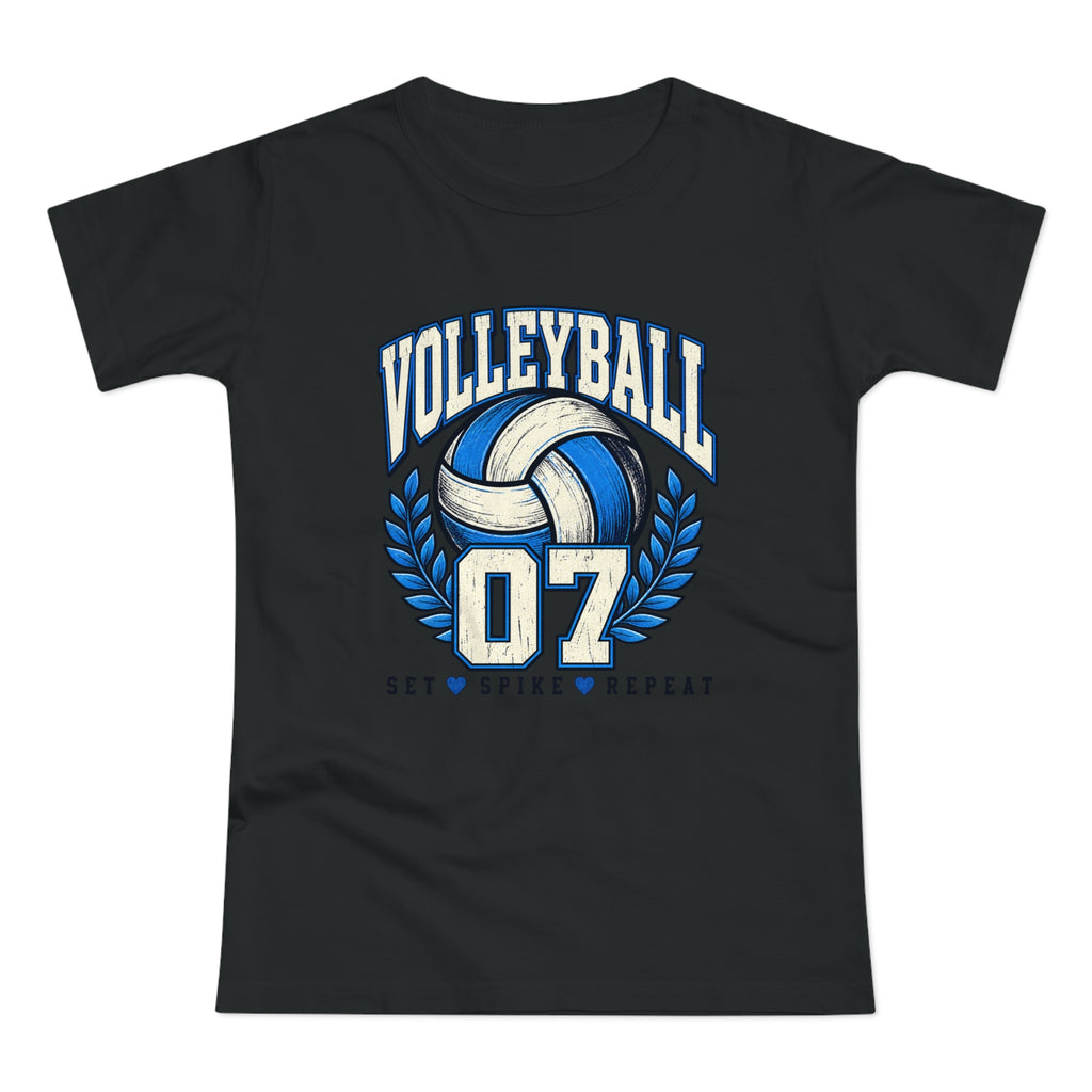 Volleyball 07 Women's T‑Shirt — Set • Spike • Repeat Athletic Tee
