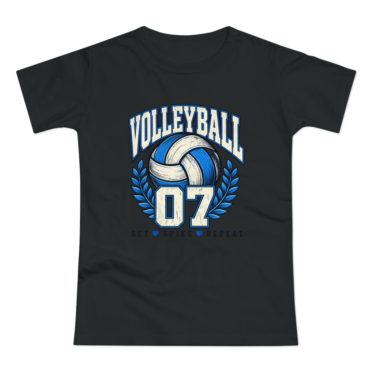 Volleyball 07 Women's T‑Shirt — Set • Spike • Repeat Athletic Tee