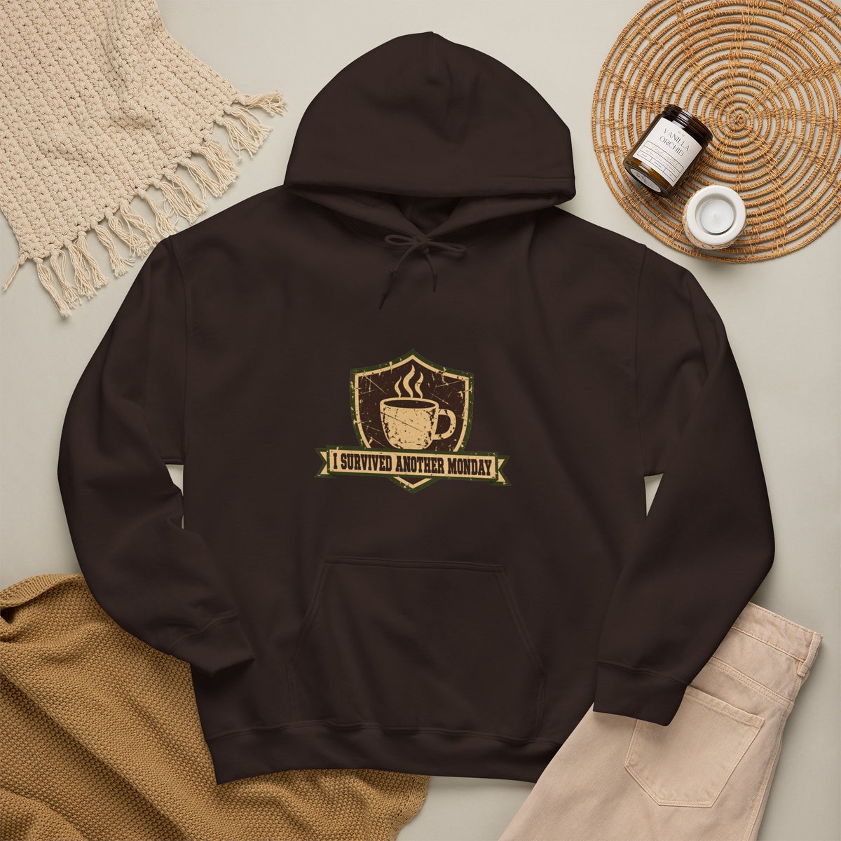 I Survived Another Monday Hoodie | Tour of Duty Office Humor Sweatshirt
