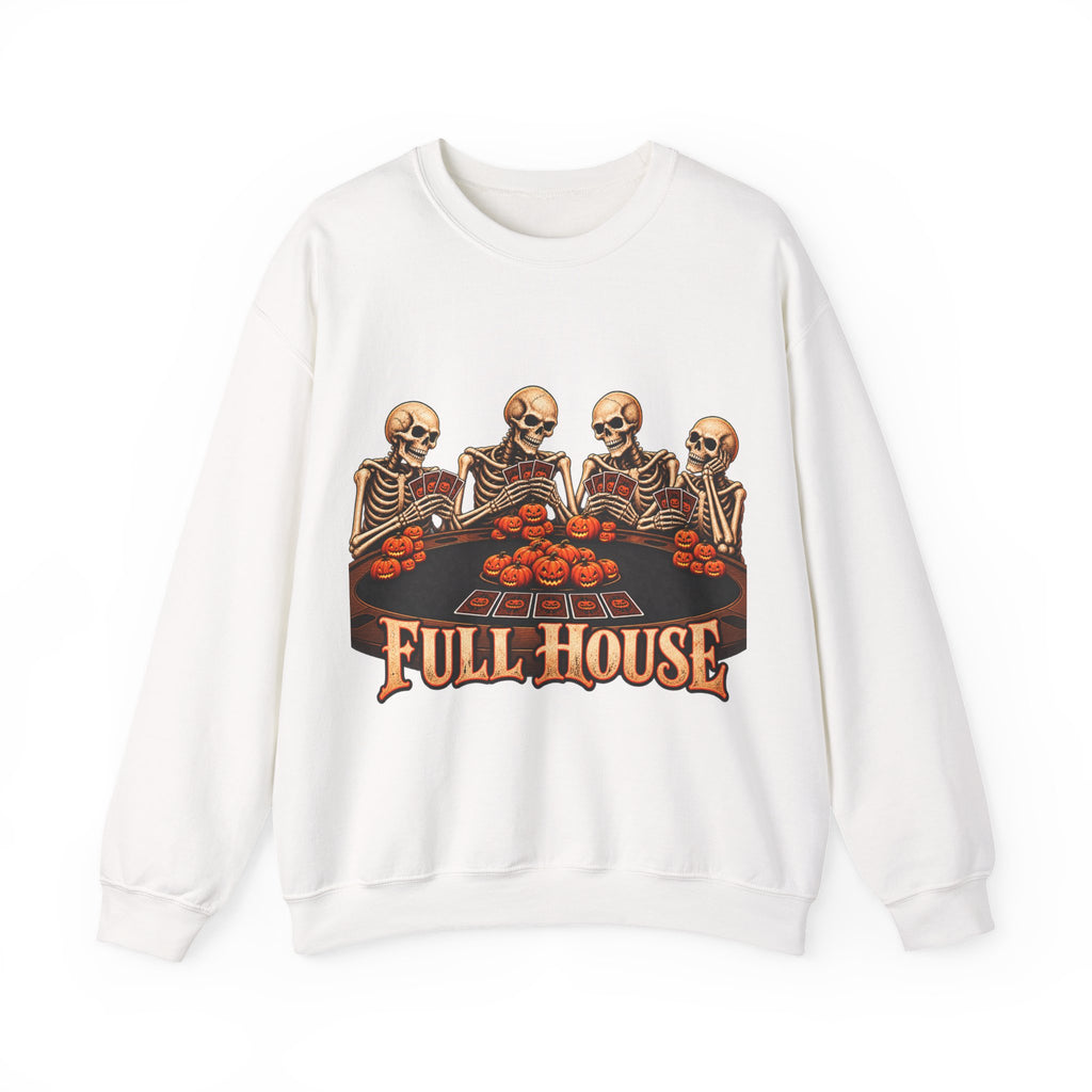 Halloween Skeleton Poker Full House | Crewneck Sweatshirt