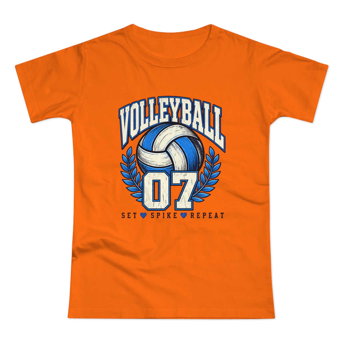 Volleyball 07 Women's T‑Shirt — Set • Spike • Repeat Athletic Tee