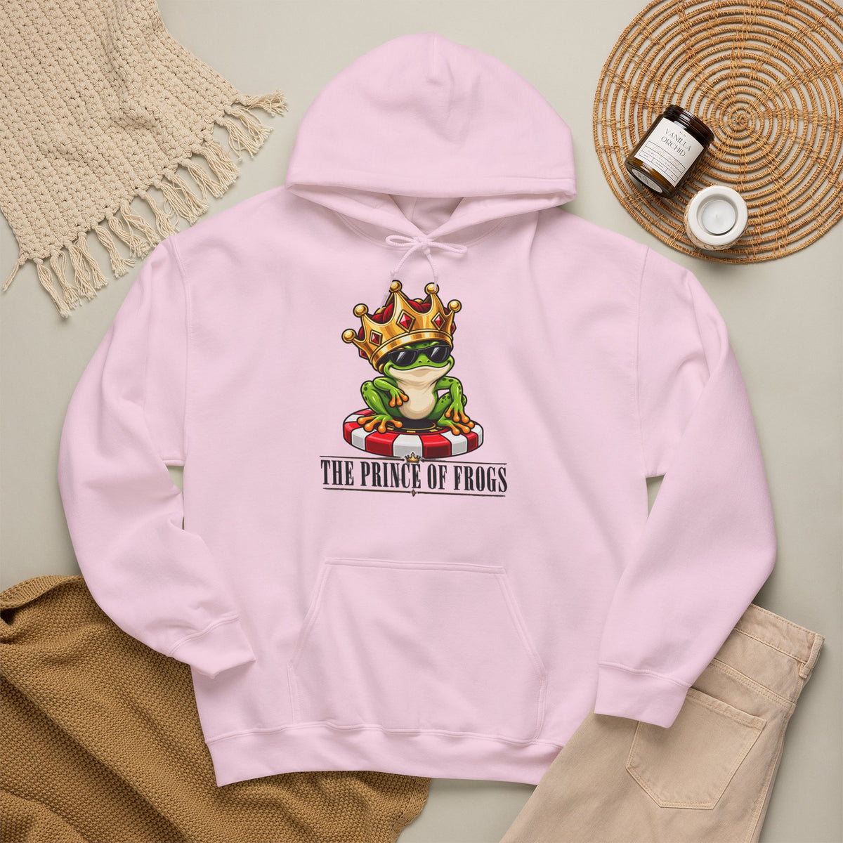 Prince of Frogs Poker Hoodie | Funny Frog Casino Sweatshirt