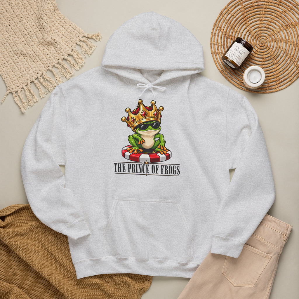 Prince of Frogs Poker Hoodie | Funny Frog Casino Sweatshirt