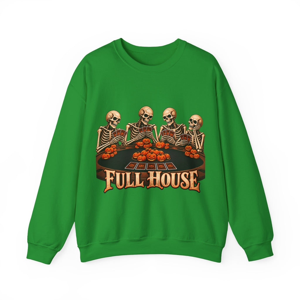 Halloween Skeleton Poker Full House | Crewneck Sweatshirt