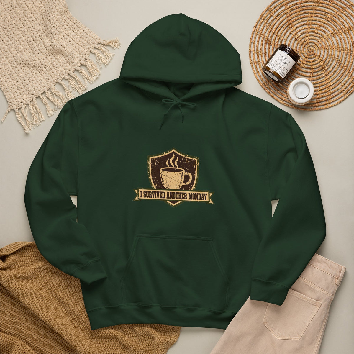 I Survived Another Monday Hoodie | Tour of Duty Office Humor Sweatshirt